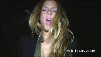 Czech blonde banged outdoor point of view in her frost