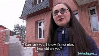 Public Agent Youthful Russian in Glasses Fucking a Big Hard-on