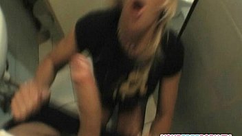 Sexy stranger fucks my cooch in public rest room