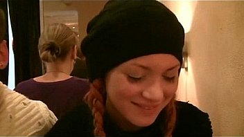 Inexperienced Russian Ginger-haired honey fucked in public restroom