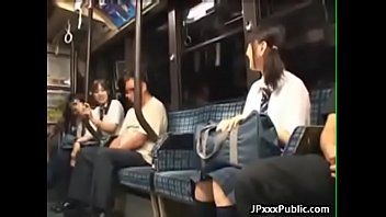 Japanese school nymph get fuck on bus
