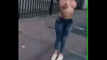 Beautiful Latina so hot in the street