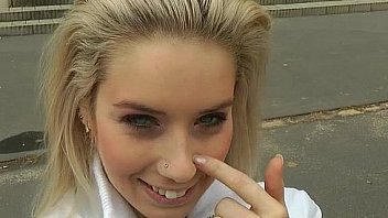 Extreme bang-out outdoors with adorable blonde