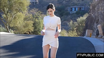 big-titted teenager street muff in public location