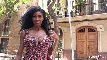 GERMAN SCOUT – FIT BROWN TEEN WITH HUGE SAGGY BOOBS TALK TO SEX AT MODEL JOB