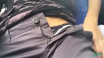 Outdoor bombshell gets nasty in public Bus