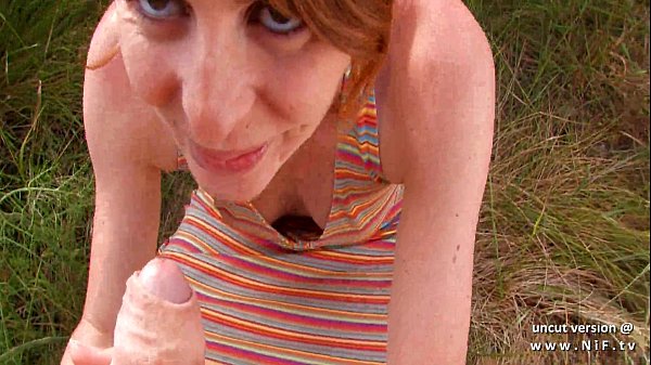 Unexperienced french ginger-haired mega-bitch arse torn up with jizz to mouth outdoor