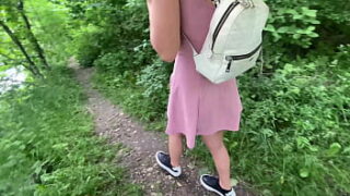 Hot Teenager with XXL Mammories love Public Outdoor Fuck
