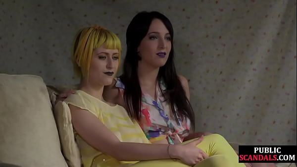 Public cockslut buttfuck toyed outdoors by dominators in threesome