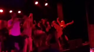 Tasia with Mickey Avalon & Mess Nasty “My Dick” on stage on Fremont Street